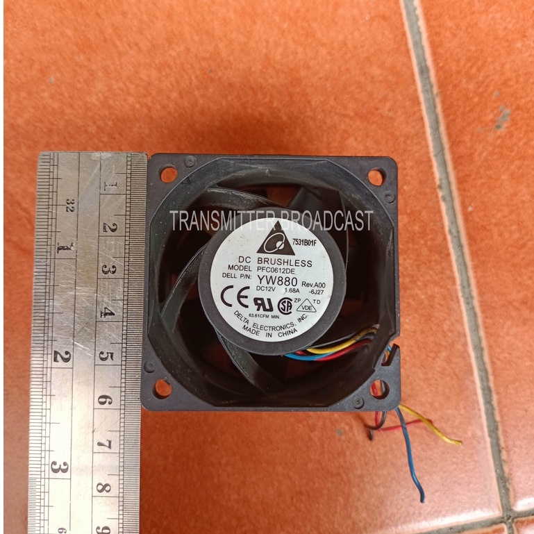 Kipas merk Delta high speed DC 12V 1,68A ukuran 6x6