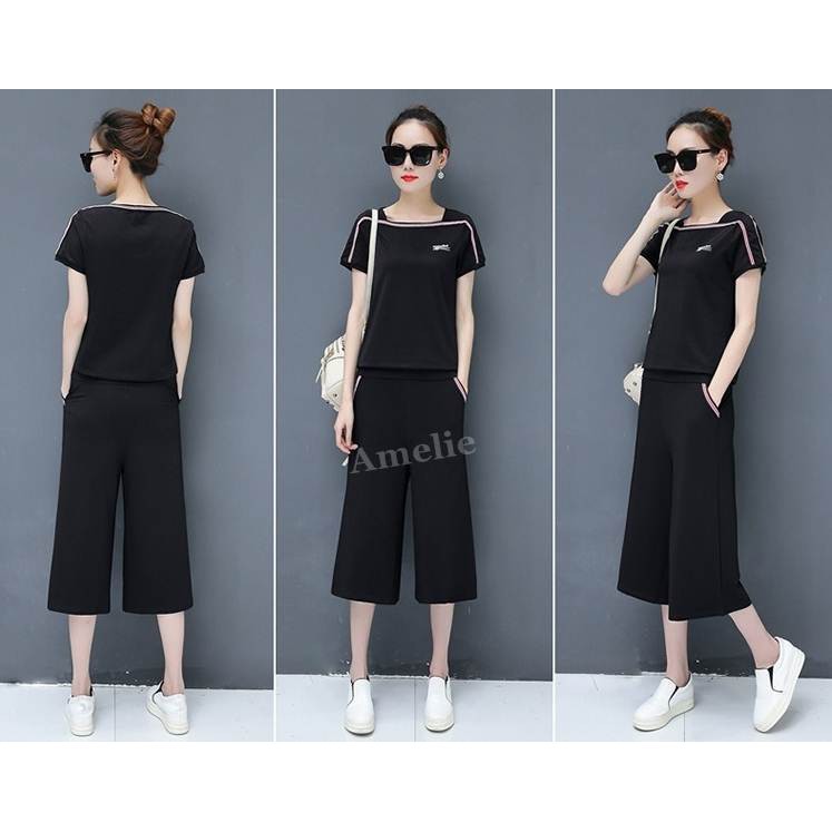 [baju wanita korea] Setelan Baju Santai Wanita Korea Import  ( TOP PANTS )