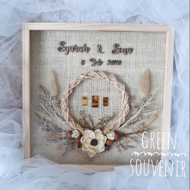 Mahar frame 3d / mahar logam mulia / mahar in frame / mahar rustic