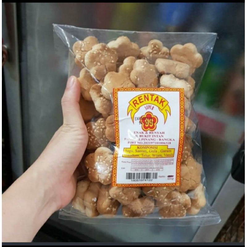 

Kue rintak khas Bangka kue rentak / kue bangkit 500gr kue khas Bangka