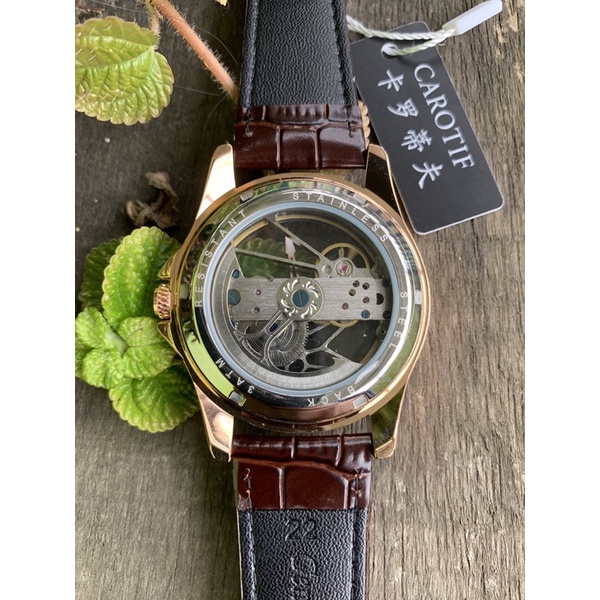 Jam Tangan Transparan Berlian Excalibur Automatic Super Mewah Luxury Carotif Original