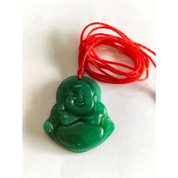 Liontin Giok Buddha Maitreya