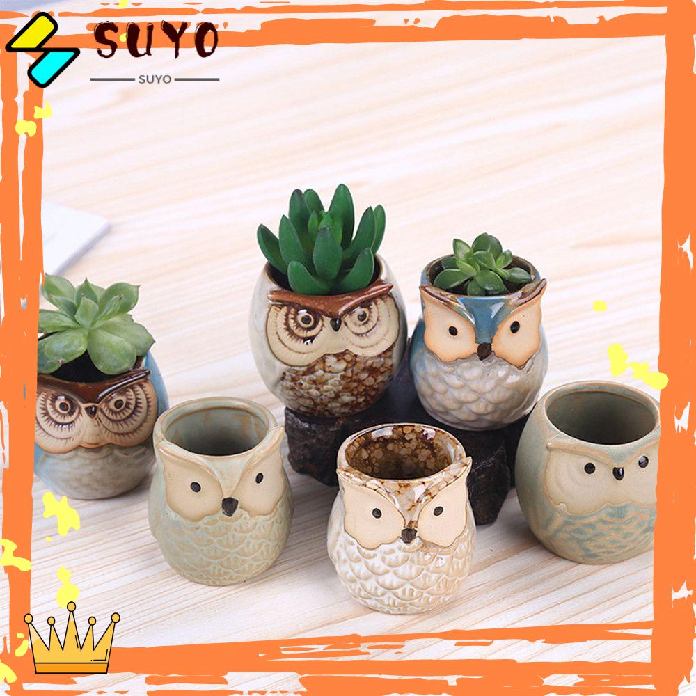 Suyo Pot Bunga Bentuk Burung Hantu Untuk Dekorasi Outdoor