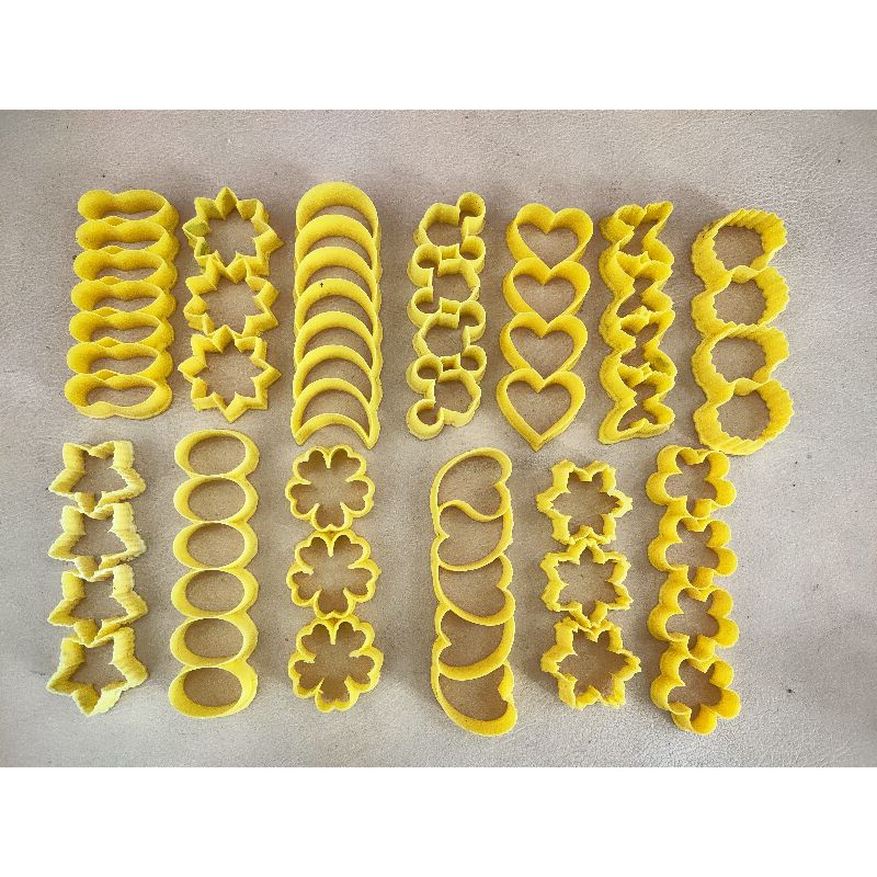 Cutter Cetakan Kue Kering Nastar Plastik Anek bentuk Bunga Bulan sabit Bintang Hati Love Bulat Kupu
