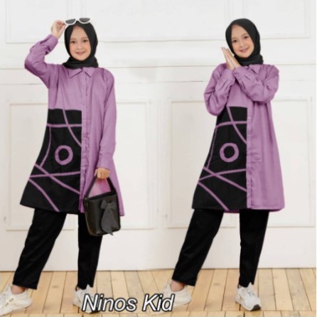 Baju Setelan Anak Perempuan Tunik Kulot Model Terbaru Lebaran