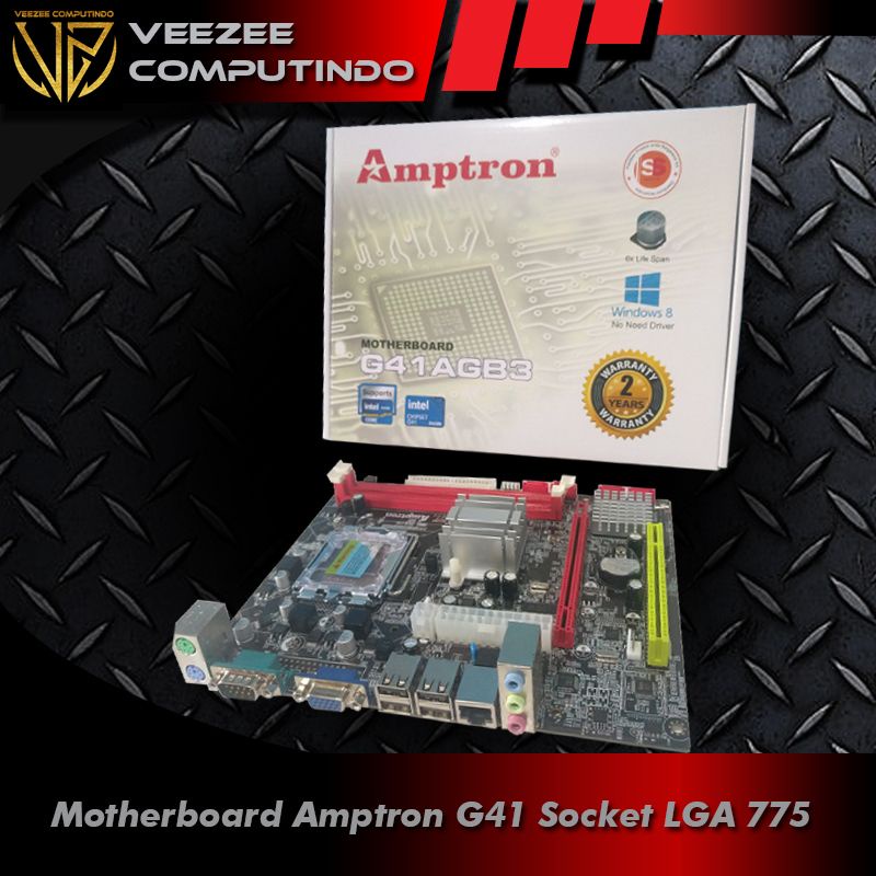 Jual Motherboard mainboard mobo amptron G41 socket LGA 775 intel baru ...