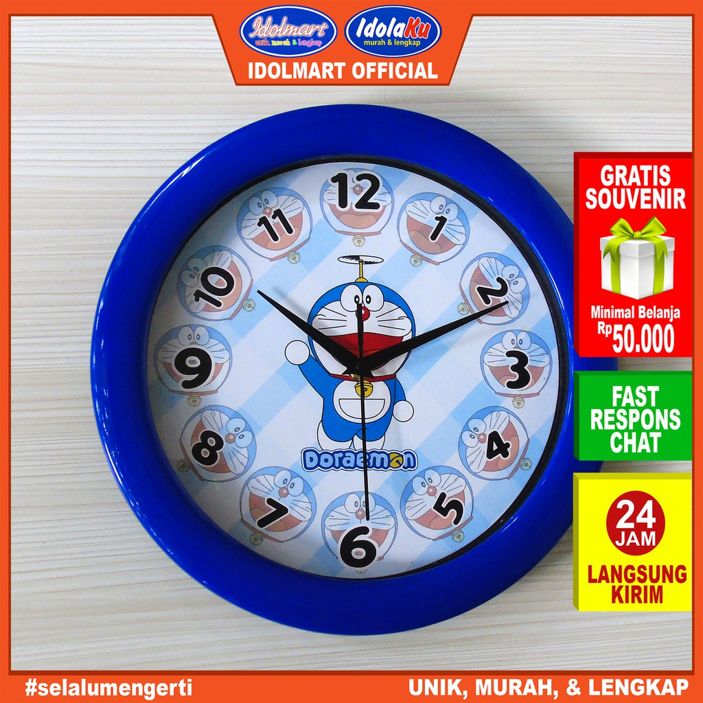 IDOLMART Jam Dinding Karakter / Jam Dinding Analog / Jam dinding ukuran 30cm Berkualitas Idolmart Surabaya