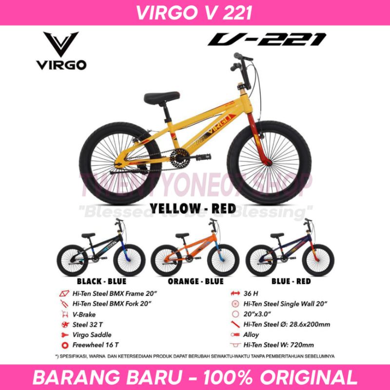 Sepeda BMX 20 Inch Virgo V 221 V221 By Pacific Ban Jumbo Besar