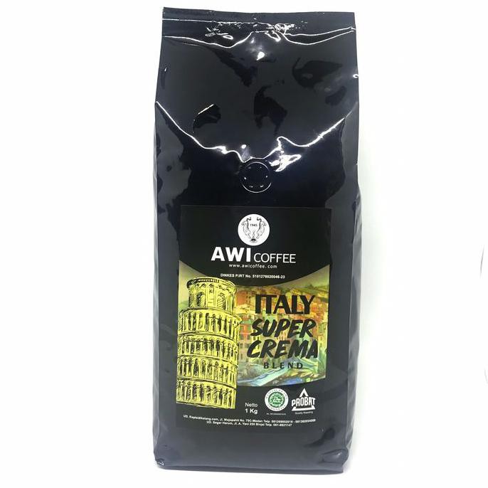 

Kopi- Awi Coffee Kopi Italy Super Crema Blend 1kg |Roasted Bean |Specialty - Biji -Biji-Kopi.