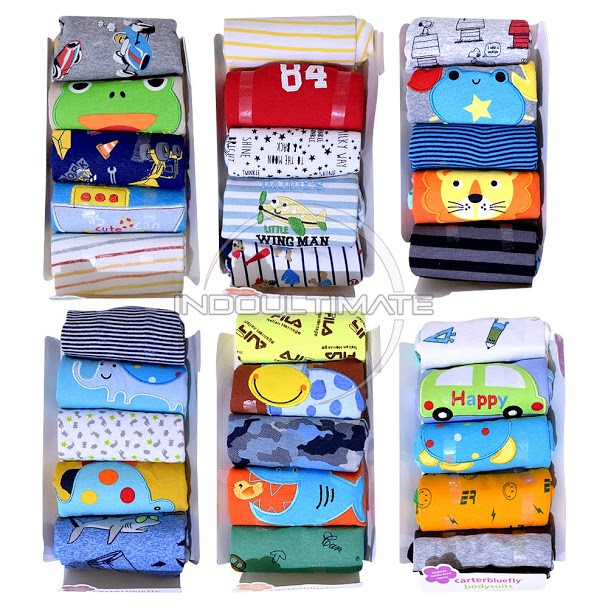 5pc Baju Bayi Newborn Jumper Bayi  0-2 tahun Jumsuit kaos atasan Bayi baru lahir perempuan laki-laki