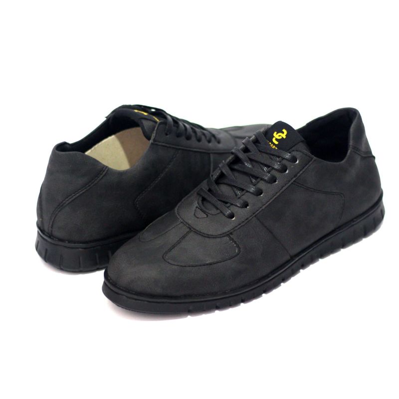 WOLF x CARTER BLACK Sepatu Kasual Sneakers Kulit Asli Model Brogue ch1 Sol Microtech Rubber