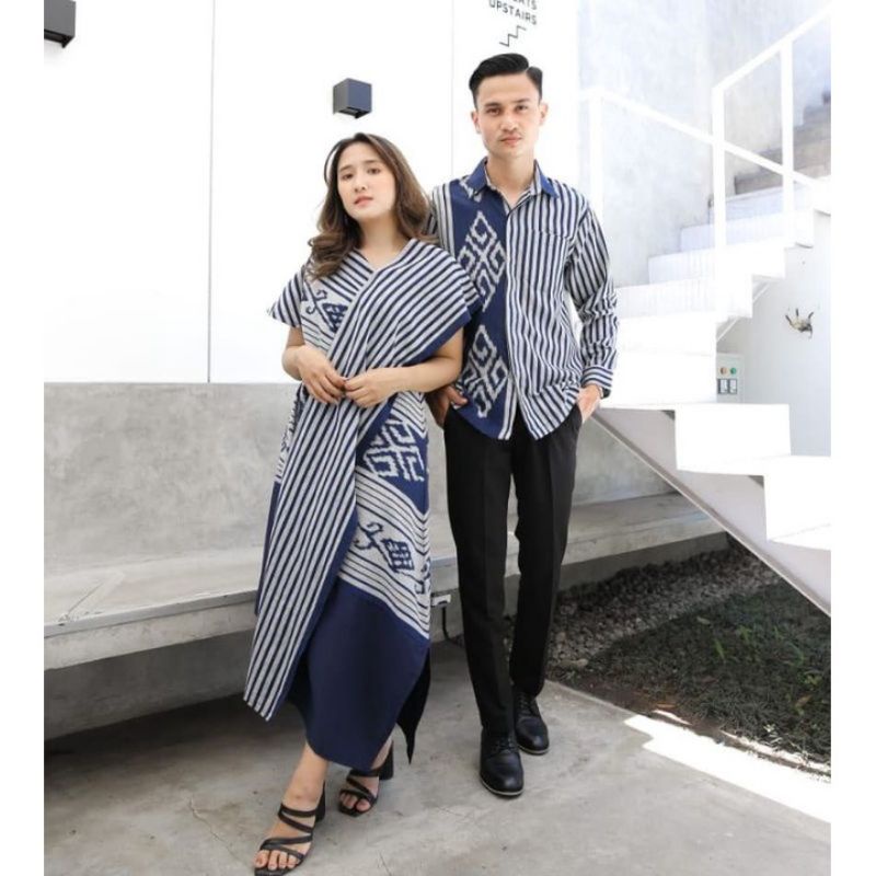 baju tenun couple - baju couple - baju tenun - couple tenun - set tenun - baju prewedding - baju kondangan - dress tenun - tenun troso