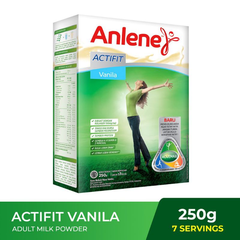 

Anlene Actifit Vanila/ Coklat/ Original 250 gr - Susu Bubuk