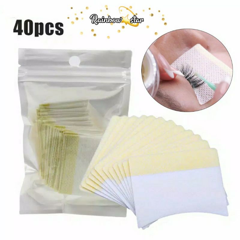 40pcs Cotton Pads Remover Eyelash Extension / Eyepatch Bawah Mata