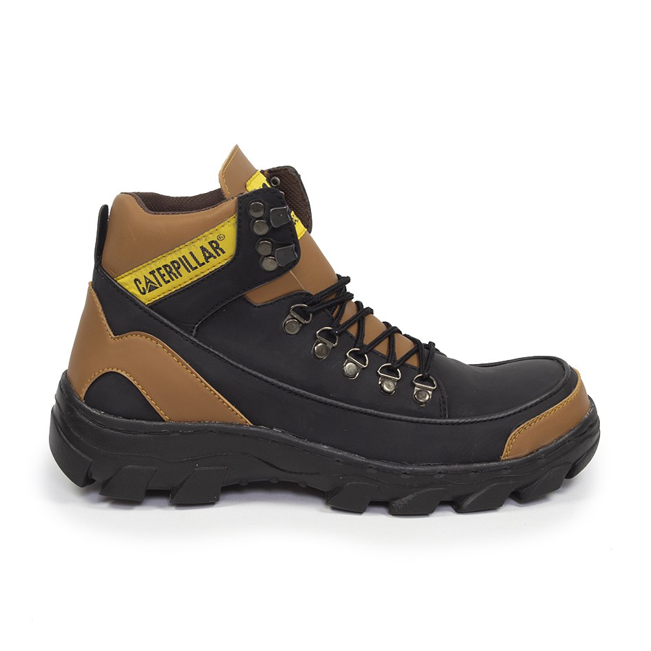 MS SHOP - CUCI GUDANG- Sepatu Boots Safety/Septi C4terpillar Argon Hitam Boot Outdoor Hiking Working