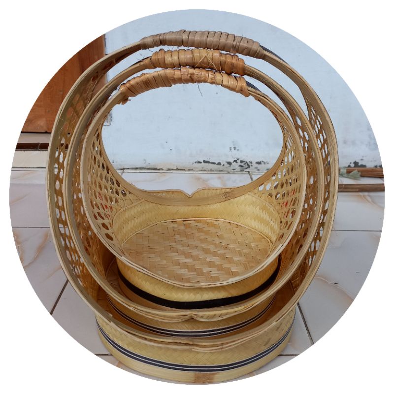 Keranjang parcel cincin- parcel- 1set isi 3- keranjang seserahan- hantaran