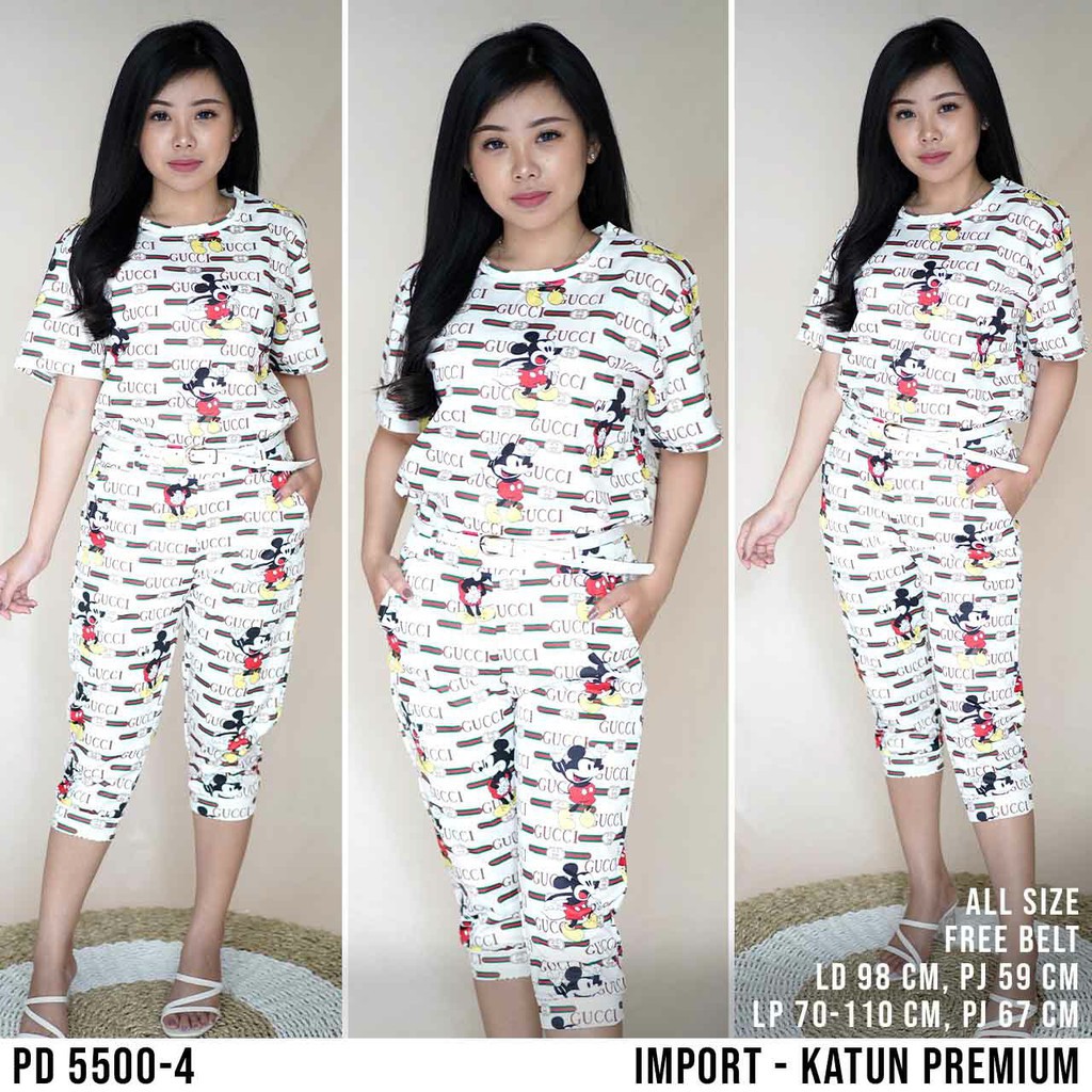FASHION IMPORT / SETELAN WANITA CELANA 7PER8 KATUN PREMIUM KATUN PD 5500-4