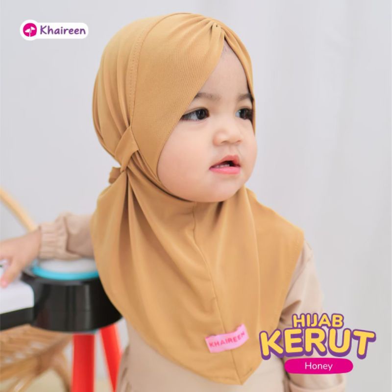Hijab Kerut by Khaireen/hijab anak/hijab bayi/khaireen