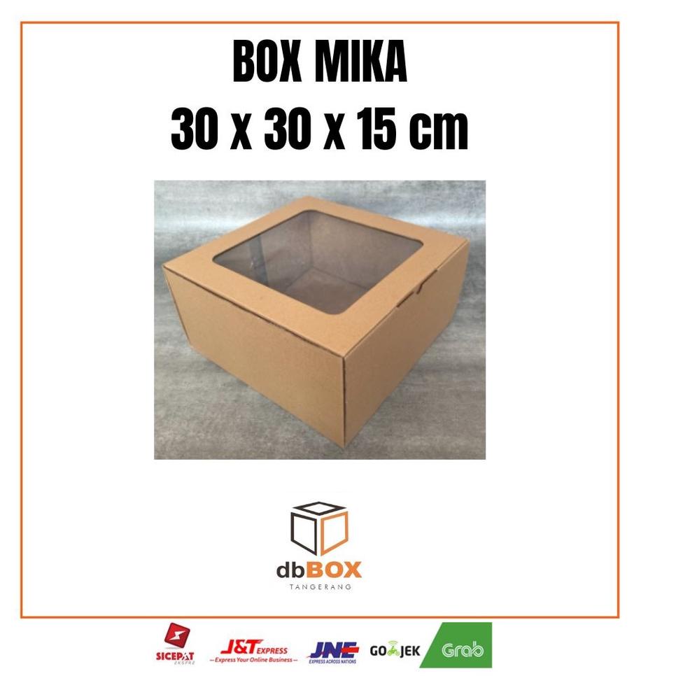 

Pesan cepat--BOX MIKA 30x30x15 cm | Box Die Cut & Easy Usage | Box Kue & Nasi Kotak