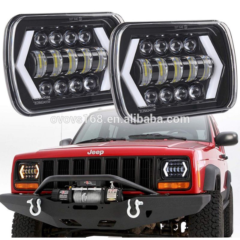 Lampu daymaker  kotak LED 7X5 INCH katana feroza L300 jeep standard DOT SAE IMPORT