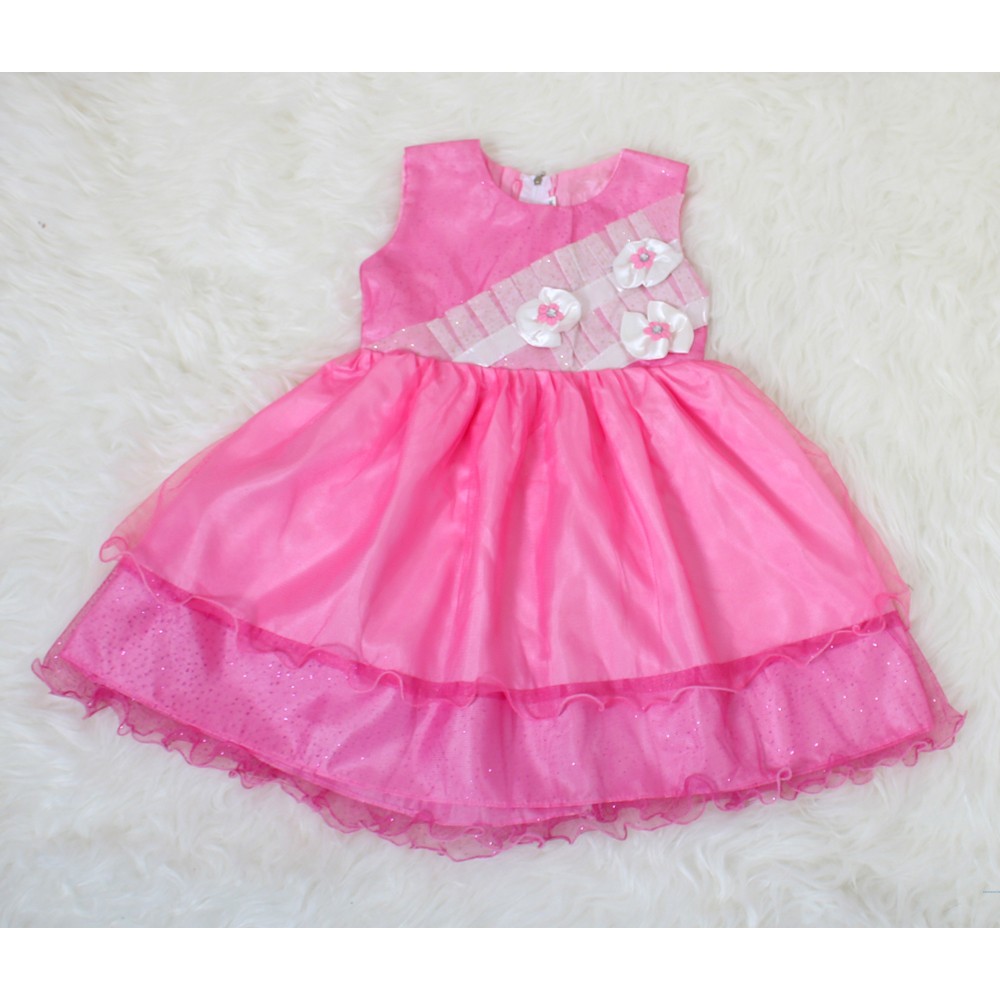 Dress Kids Uthe/Baju Terusan Dress Anak 3tahun/Dress Pesta Motif Bunga/Terusan Midi Mini Dress Anak