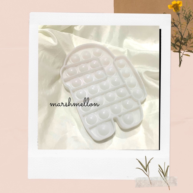 Pop It Unicorn Love Among Us Kotak Square UV Light Color Changing Gradasi (berubah warna jika terkena cahaya matahari)-Among Us