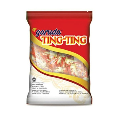 

GARUDA TING TING PERMEN KACANG 125 GRAM ISI 50 PCS 2.5 GR ENTING CANDY PEANUT SNACK MAKANAN RINGAN CEMILAN ANAK GROSIR MURAH GARUDA FOOD