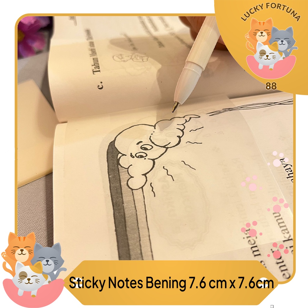 

[LuckyFortuna88] Sticky notes Bening 7.6 x 7.6 Cm Memo Bening 7.6 x 7.6 Cm alat tulis kantor alat tulis sekolah buku tulis kertas tulis