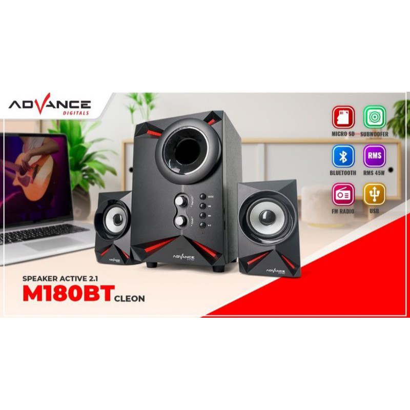 Speaker Aktif Bluetooth Advance M180BT Cleon Subwoofer Bass