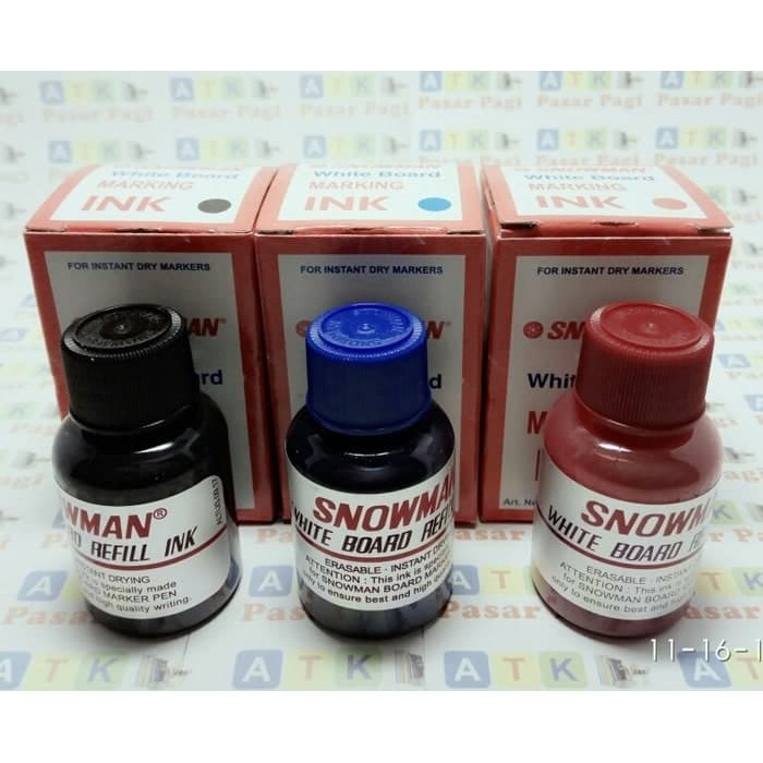 

Unik Tinta Spidol White Board Snowman Hitam Murah
