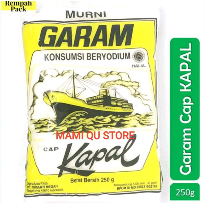 

Garam Masak Konsumsi Beryodium Cap Kapal 250 Gram