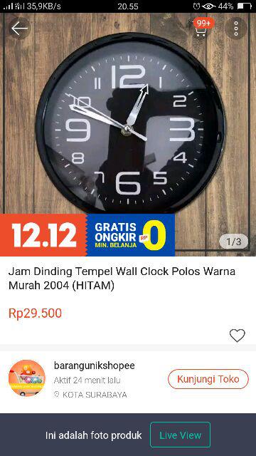  Jam  Dinding  Tempel Wall Clock Polos Warna Murah  2004 