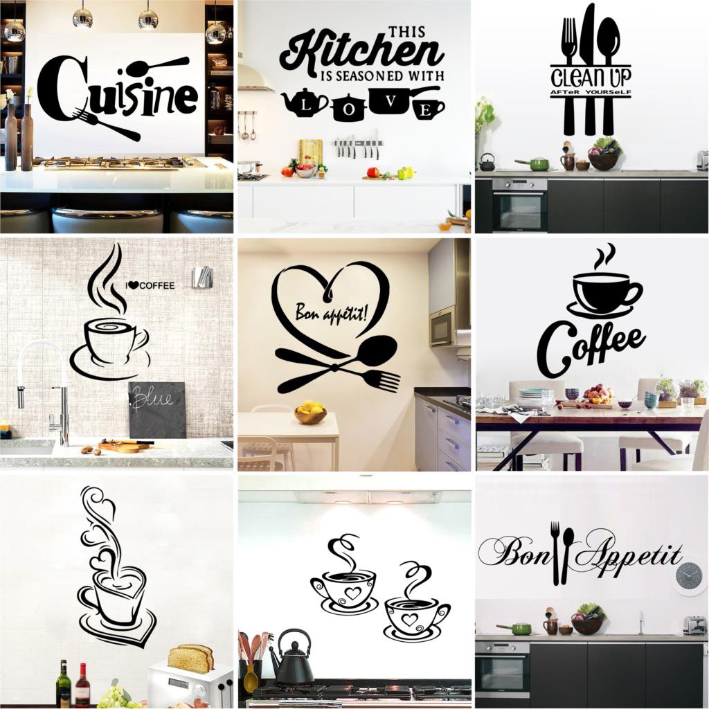 21 Style Large Kitchen Wall Sticker Vinyl Stickers Decals For House Decoration Accessories Shopee Indonesia