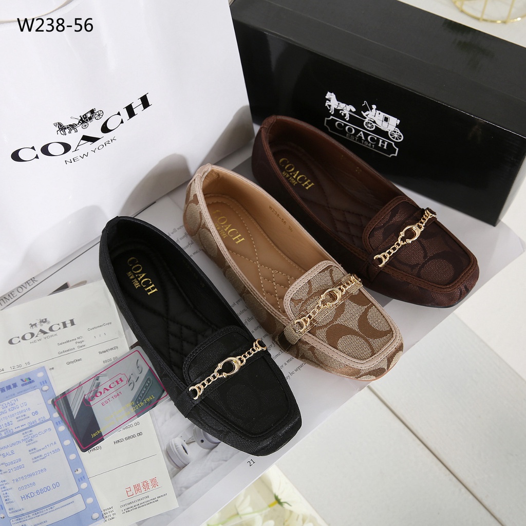 Sepatu COACH CHAIN SIGNATURE W238-56  RFV 50  impor batam reseller murah wedges sport cantik sneaker