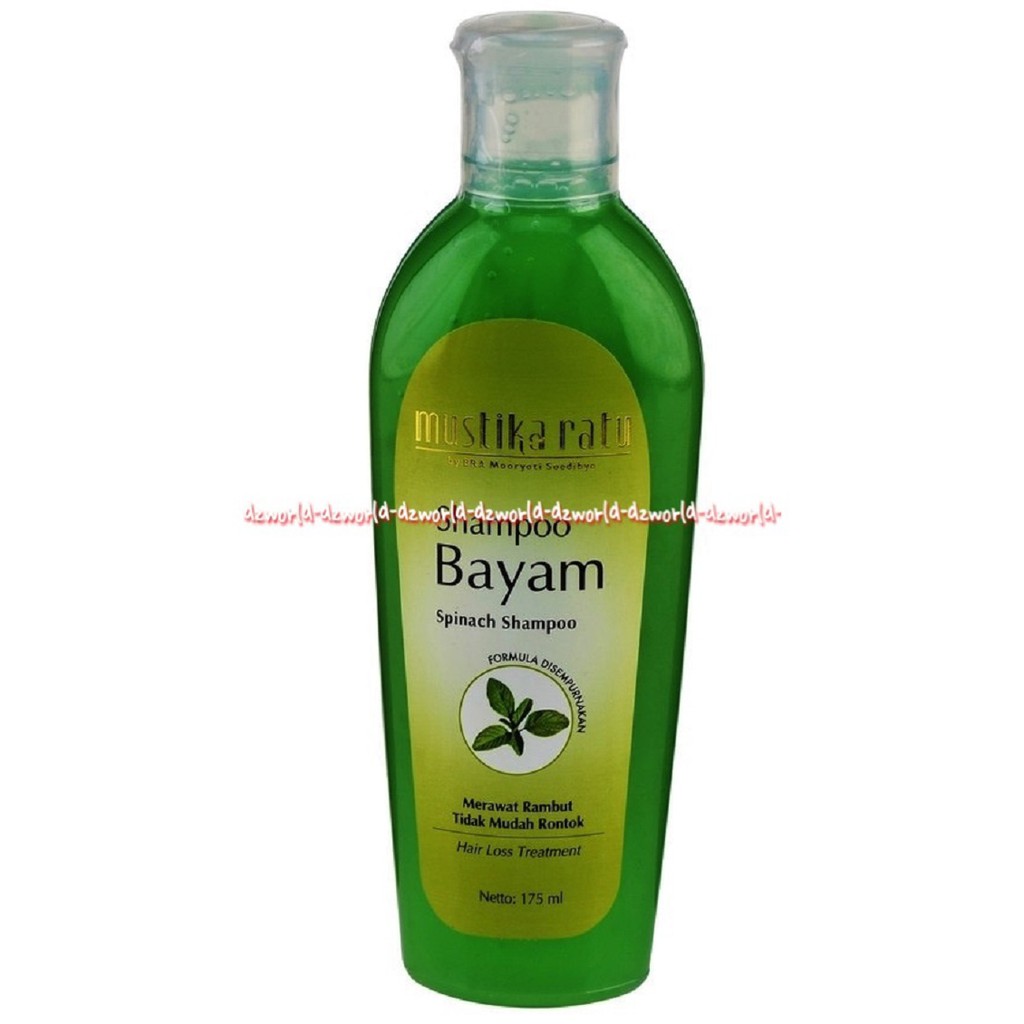 Mustika Ratu Shampoo Bayam 175ml Merawat Rambut Tidak Mudah Rontok Shampo