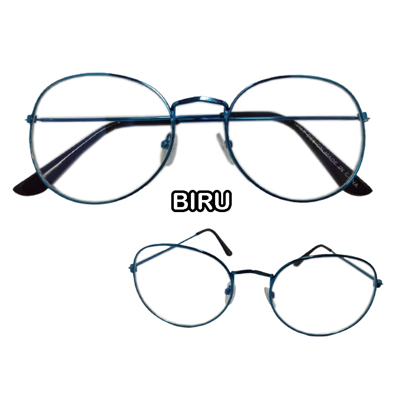 New Trend Kacamata Oval Anti Radiasi Sinar Komputer Hp Tv Fashion Wanita Pria Unsiex Frame Besi Kacamata Komputer Lensa Transparan Blueray Kacamata Gaya Terkini Siswa Eye Protection Glasses