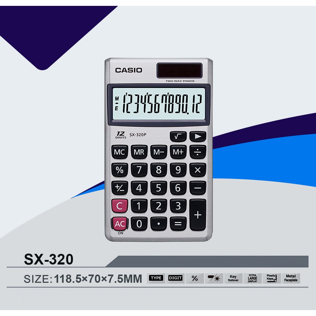 

Casio kalkulator calculator saku / mini SX 320P original