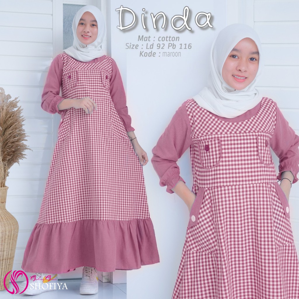 DINDA TEEN ( Usia 9-11 th ) ORI Berlabel SHOFIYA BTC