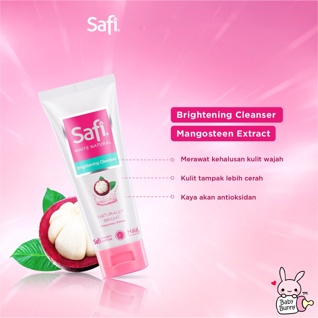 ❤ BELIA ❤ SAFI White Natural Brightening Cleanser Grapefruit, Mangosteen Extract (50g &amp; 100g) | BPOM