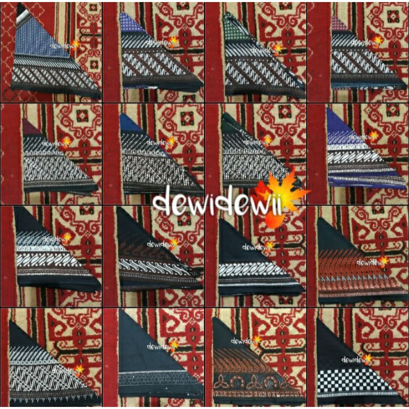 Udeng Jawa/ Iket Segitiga, BANYAK PILIHAN MOTIF