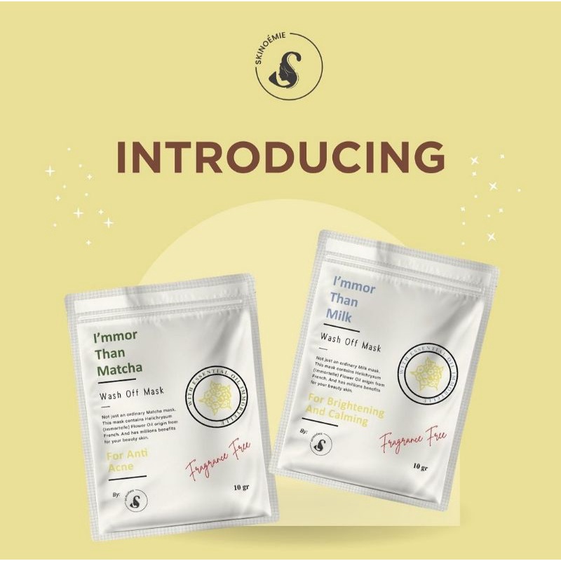 (RESELLER RESMI) SKINOEMIE WASH OFF MASK ( MASKER ORGANIK )