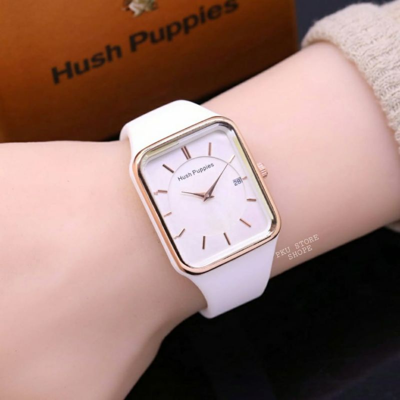 (PROMO☑️) JAM TANGAN WANITA | JAM TANGAN WANITA TERBARU | JAM TANGAN WANITA HUSS PUPPIES TERMURAH STRAP RUBBER | JAM TANGAN WANITA KASUAL DAN SIMPLE | JAM TANGAN WANITA ANALOG TANGGAL AKTIF | JAM TANgN WANITA PERSEGI TALI KARET MURAH BAGUS DAN VIRAL