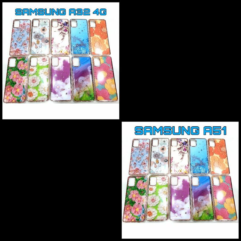 SILIKON CASE BUNGA GLOSSY SAMSUNG A32 A51 A12 M12