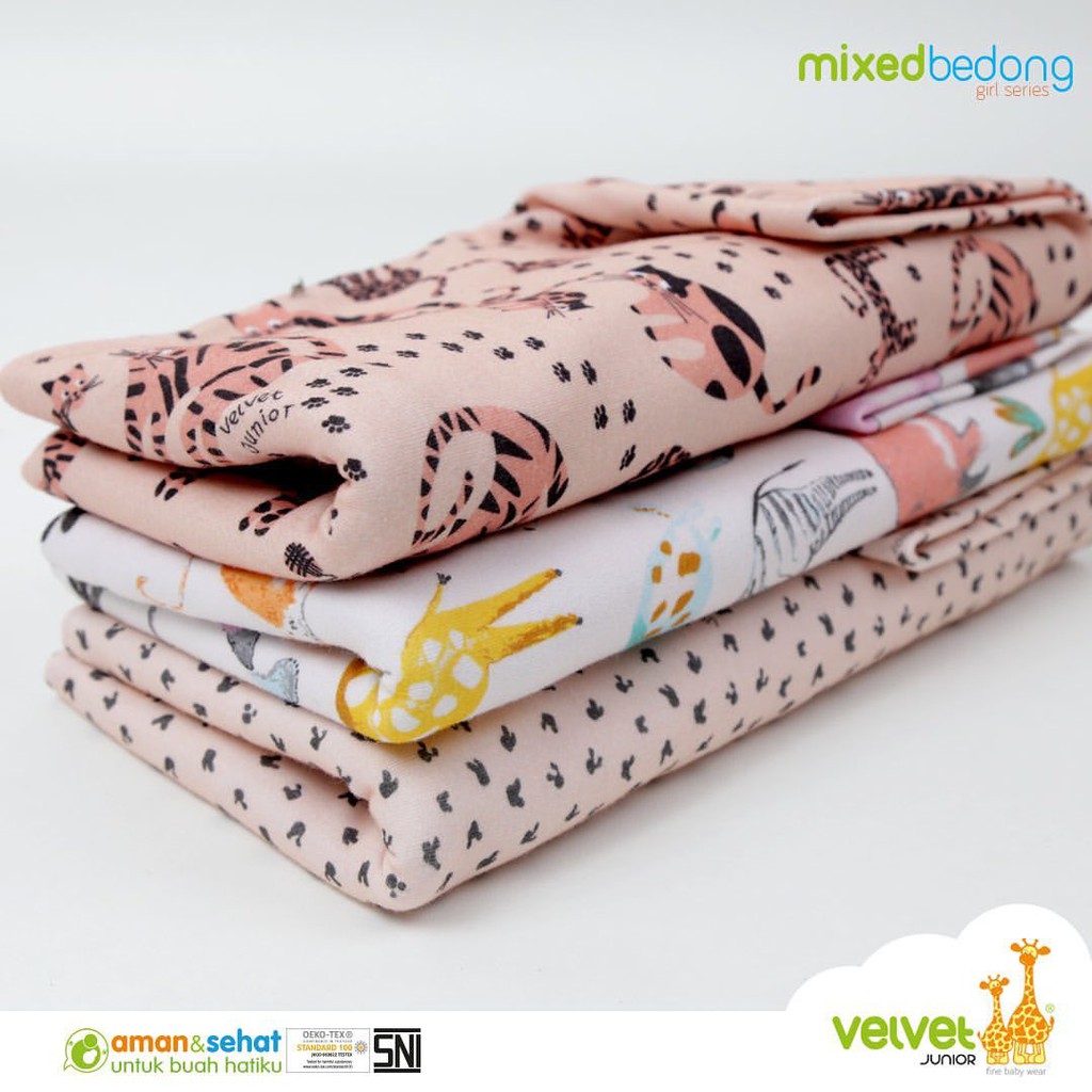 Velvet Junior kain bedong bayi motif Macan / lembut dan nyaman untuk bayi