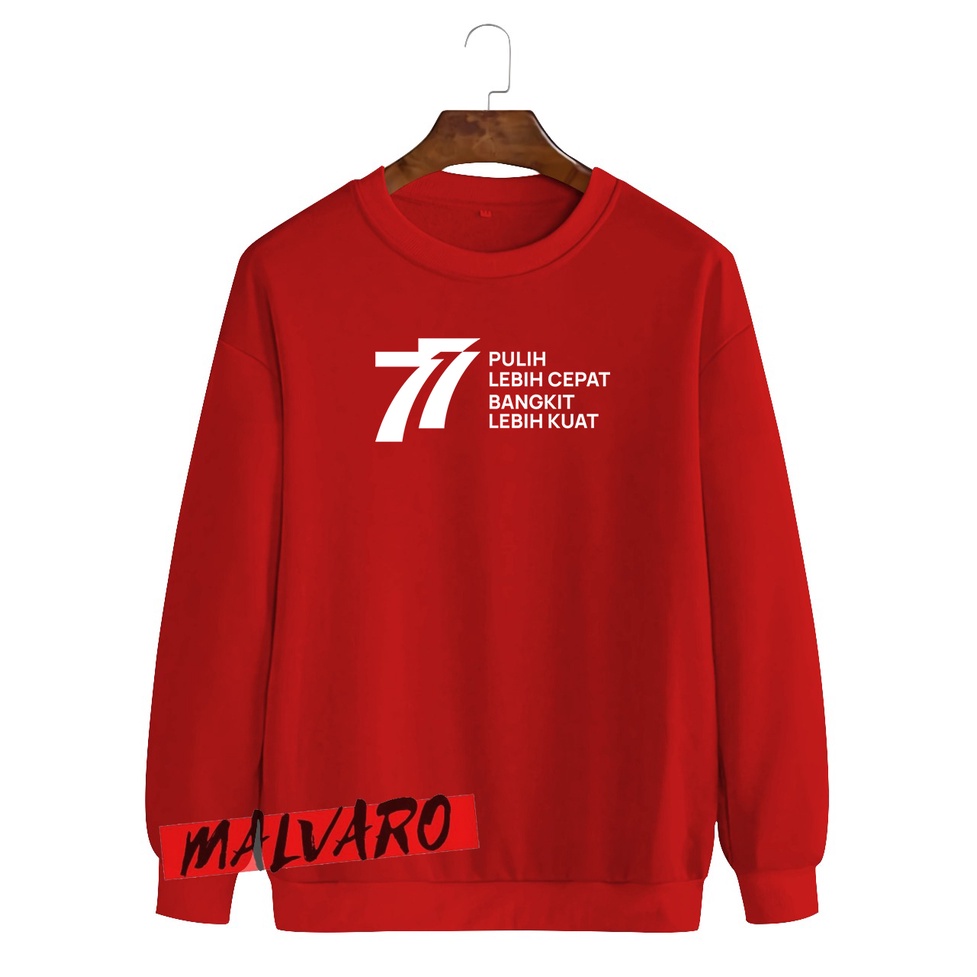 Crewneck HUT RI 77 2022 / Sweater 17 Agustus 1945 2022 / Sweater 17 Agustusan INDONESIA PULIH-6