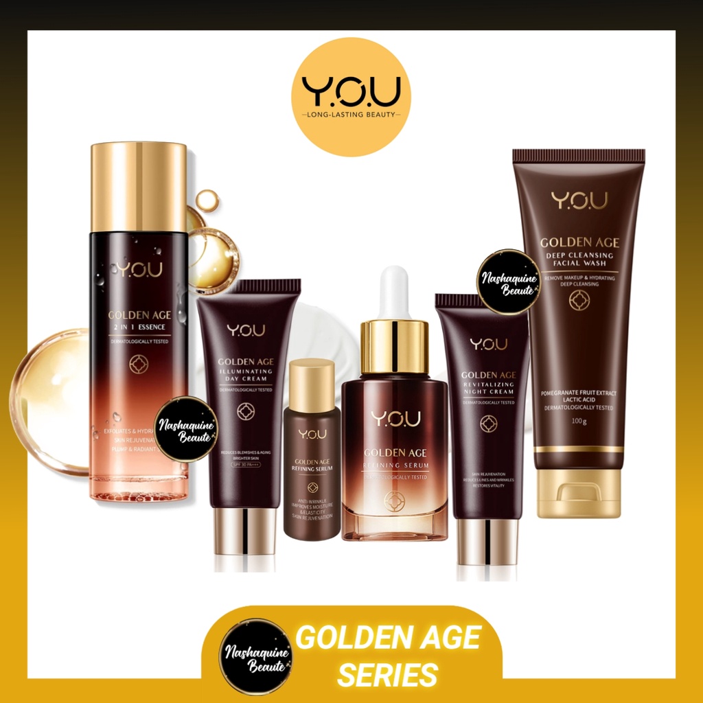 YOU Golden Age Series | Y.O.U Skin Care Essence Facial Wash Eye Day Night Serum Essence