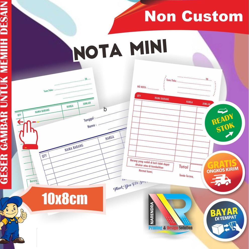 

HOT Nota Kontan Ukuran Mini Grosir dan Eceran 2 ply Rangkap ♖ 888