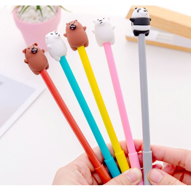 Bolpoin Karakter WE BARE BEARS Lucu / Bolpoin Kartun WE BARE BEARS / Pulpen Gel 0,38 mm Lucu Unik