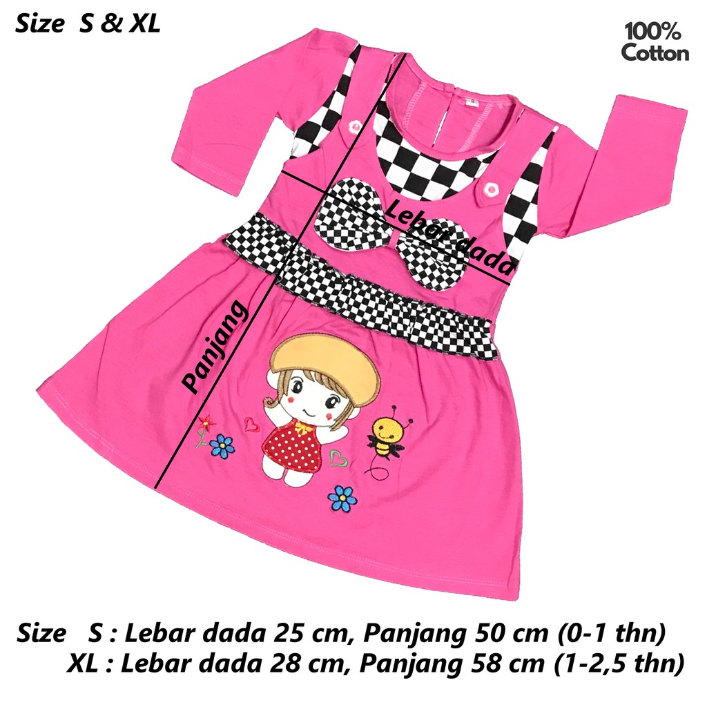 BAYIe - Baju Muslim Anak / Bayi Perempuan motif GIRL YUNISA / Gamis anak cewek SIZE S, XL