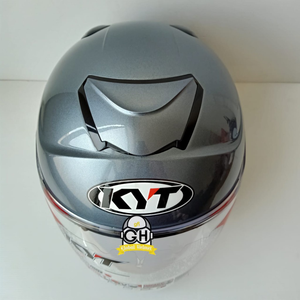 HELM KYT KYOTO SOLID ALL GREY HALF FACE SINGLE VISOR